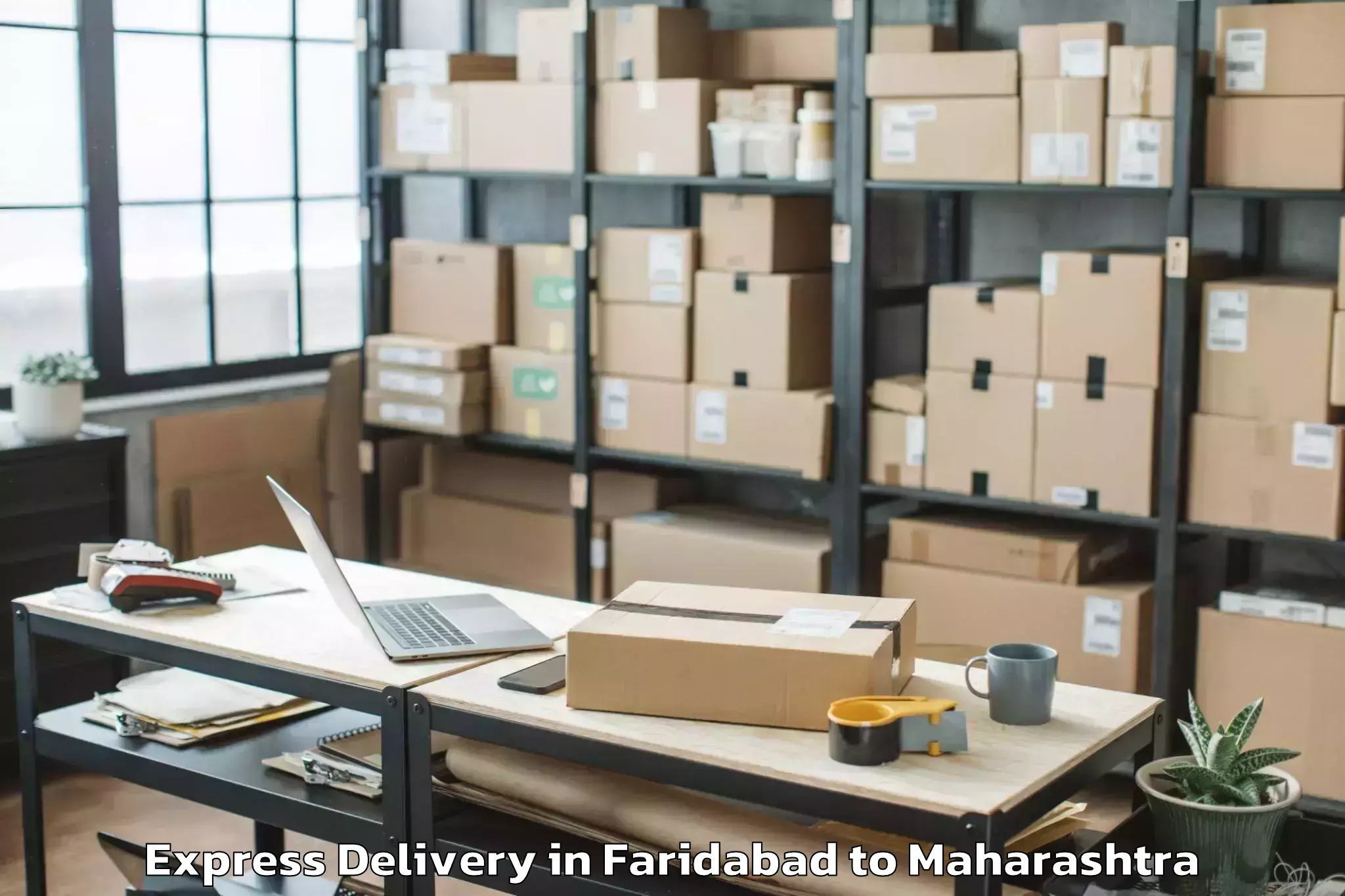 Top Faridabad to Chandur Railway Express Delivery Available